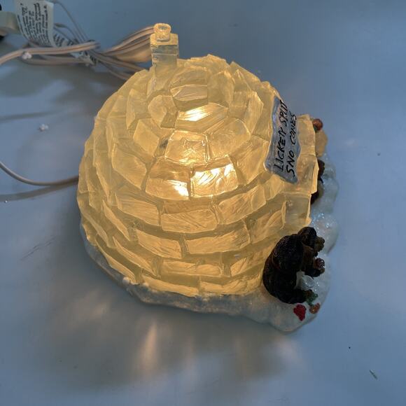 BOYD’S BEARS Eskimo Joe with Chilly Willy Winter Igloo Lighted Sculpture HOLIDAY - Picture 12 of 16